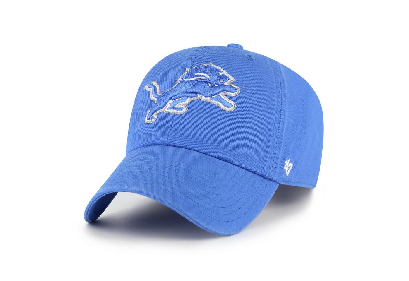 '47 Brand Baseball Cap '47 Brand NFL Cap Detroit Lions '47 CLEAN UP Blue Raz (Basecap, Basecap) Strapback-Verschluss mit Lions-Fähnchen von '47 Brand
