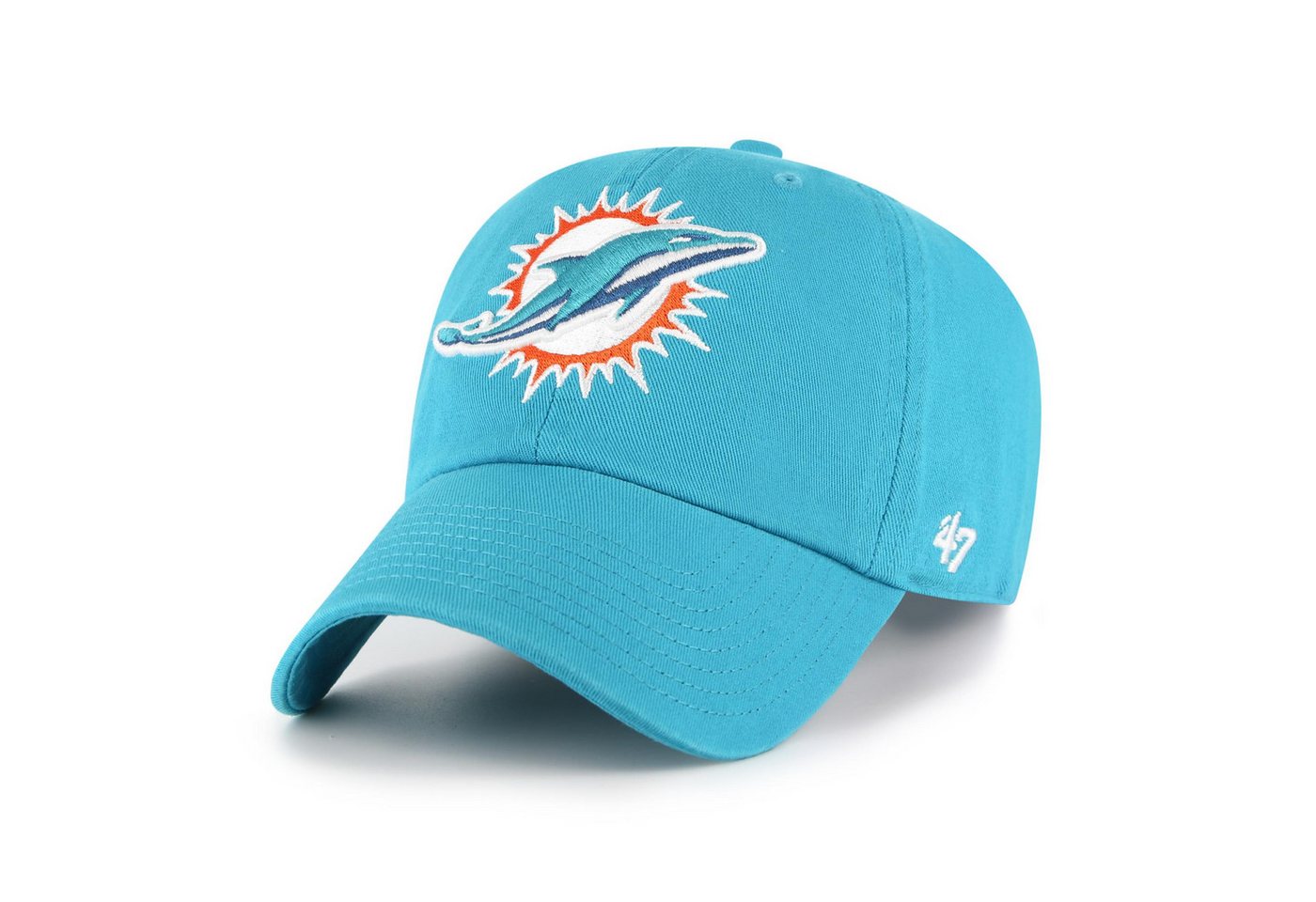 '47 Brand Baseball Cap '47 Brand NFL Cap Miami Dolphins '47 CLEAN UP (Basecap, Basecap) Strapback-Verschluss mit Dolphins-Fähnchen von '47 Brand