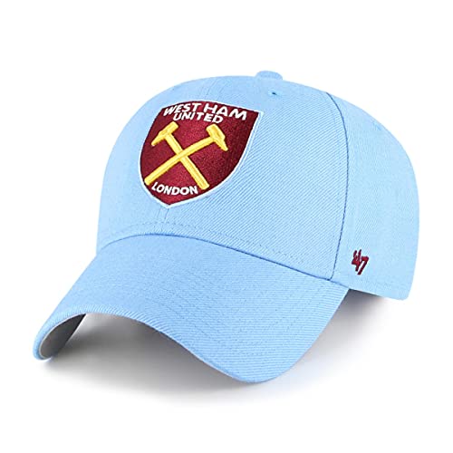 47 Brand Mens 6 Panel Adjustable Cap ~ West Ham United FC Blau von '47