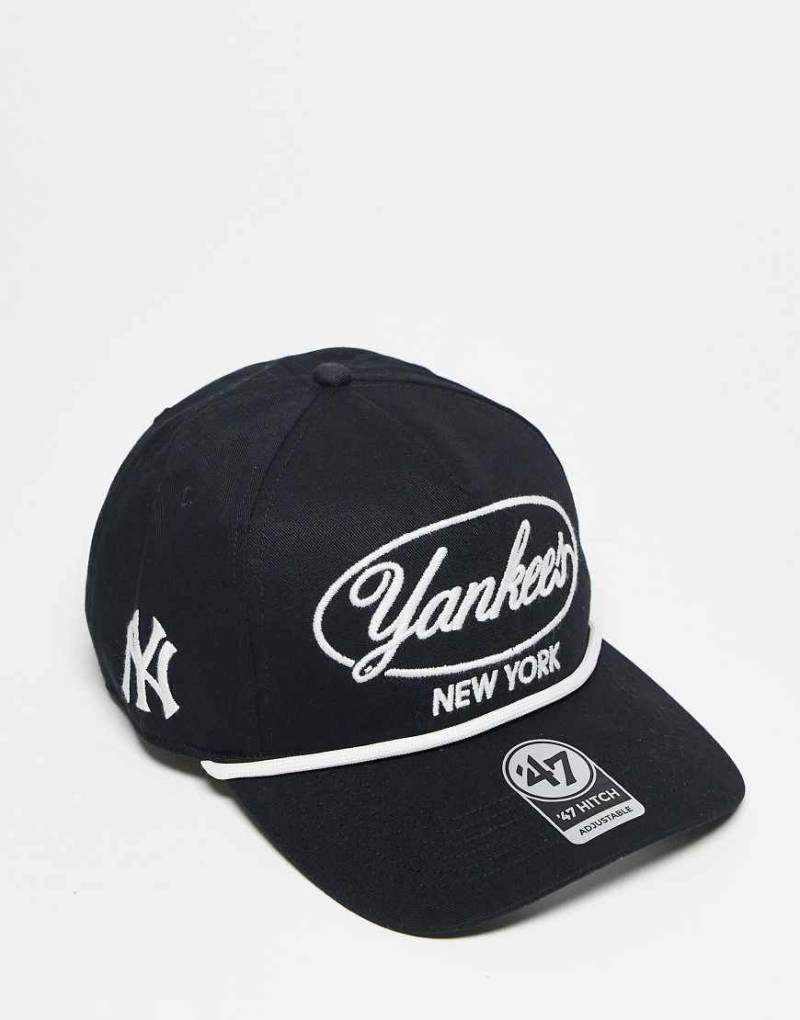 47 Brand - NY Yankees Hitch - Kappe in Schwarz mit Bubble-Schriftzug von 47 Brand