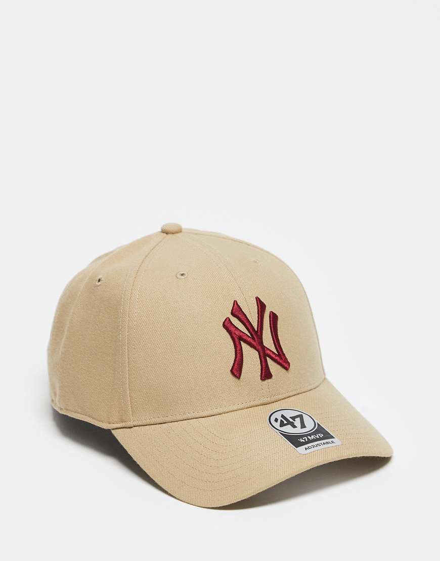 47 Brand - NY Yankees MVP - Kappe in Beige-Neutral von 47 Brand
