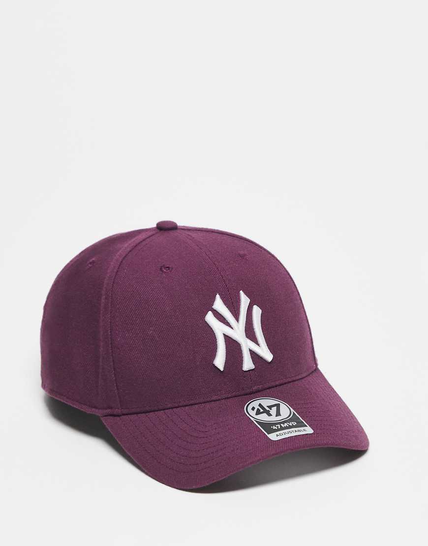 47 Brand - NY Yankees MVP - Kappe in verwaschenem Pflaumenlila von 47 Brand