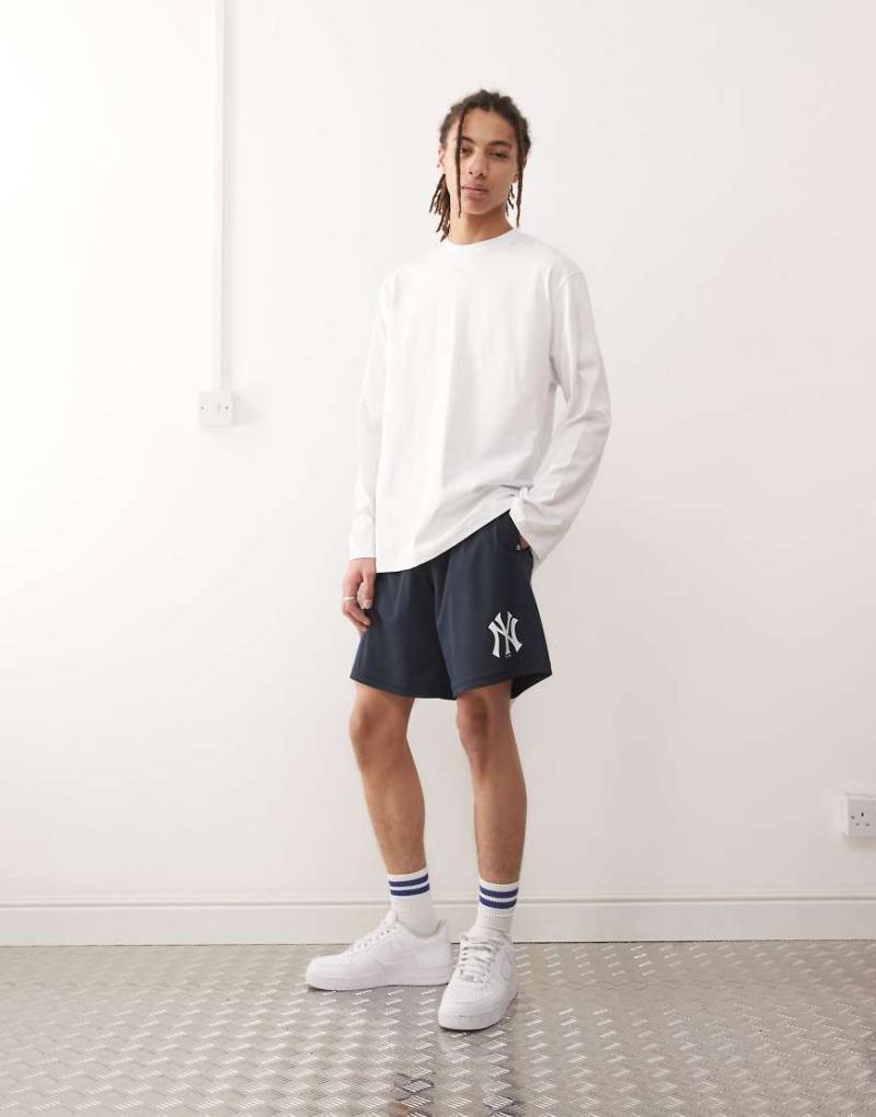 47 Brand - NY Yankees - Shorts in Marineblau mit Logoprint von 47 Brand