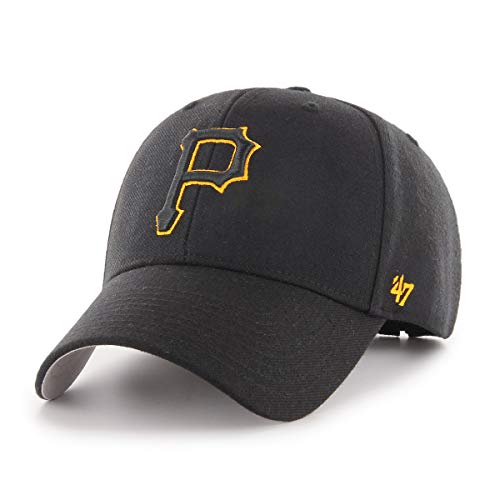 47 Brand Baseball Dad Cap Pittsburg Pirates Schwarz B-MVP20WBV, Schwarz, One Size von '47