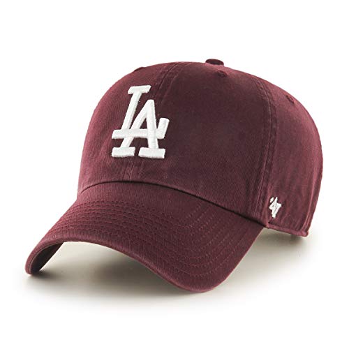 47 Brand RGW12GWS Clean Up Strapback LA DODGERS- Size: one size, Bordeaux von '47