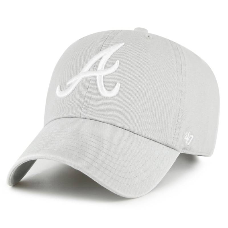 47 Brand Relaxed Fit Cap - CLEAN UP Atlanta Braves grau von 47 Brand