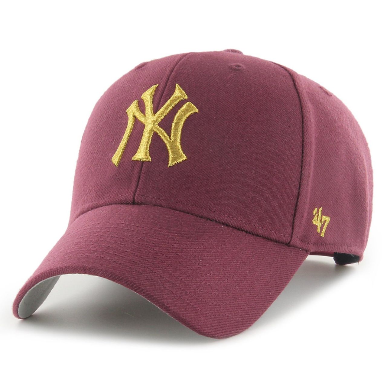 47 Brand Snapback Cap - MLB Metallic New York Yankees maroon von 47 Brand