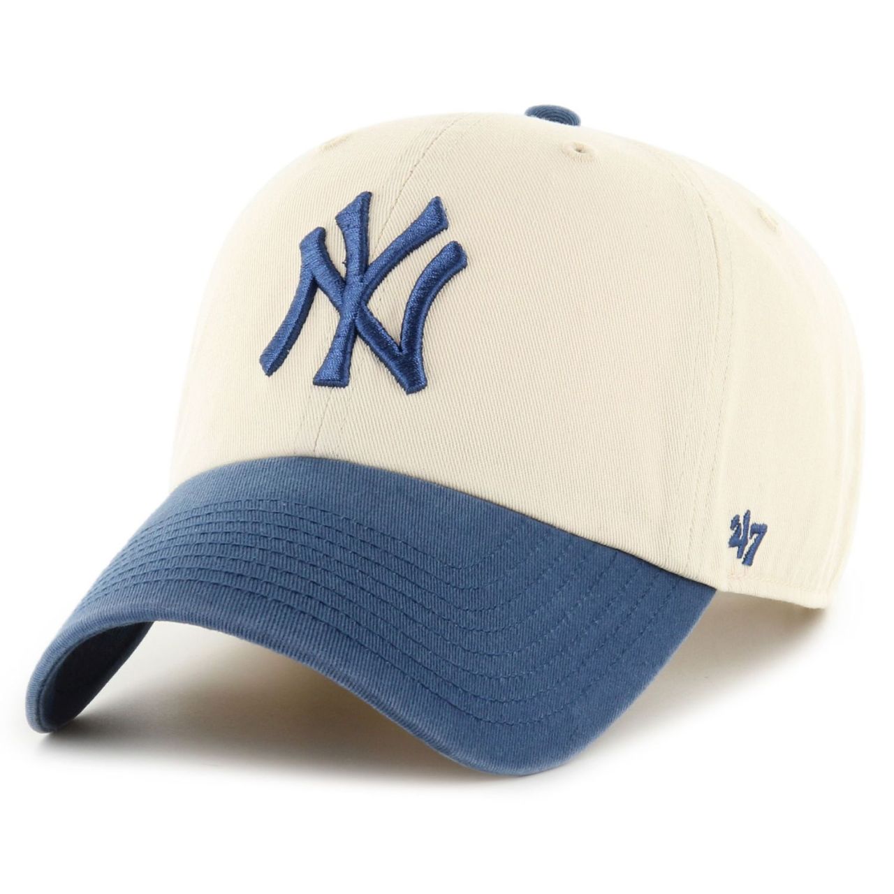 47 Brand Strapback Cap - CLEAN UP New York Yankees beige von 47 Brand