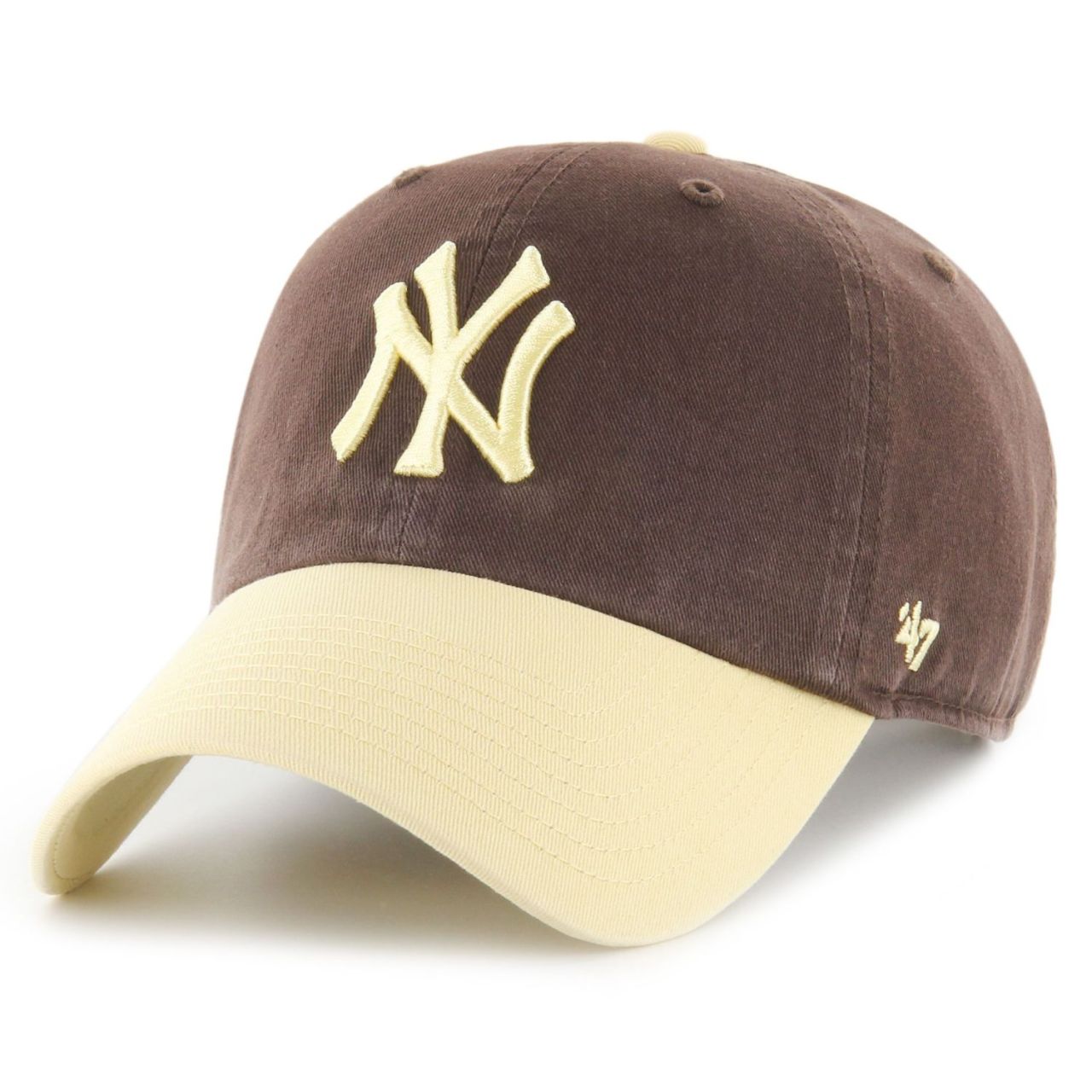 47 Brand Strapback Cap - CLEAN UP New York Yankees braun von 47 Brand