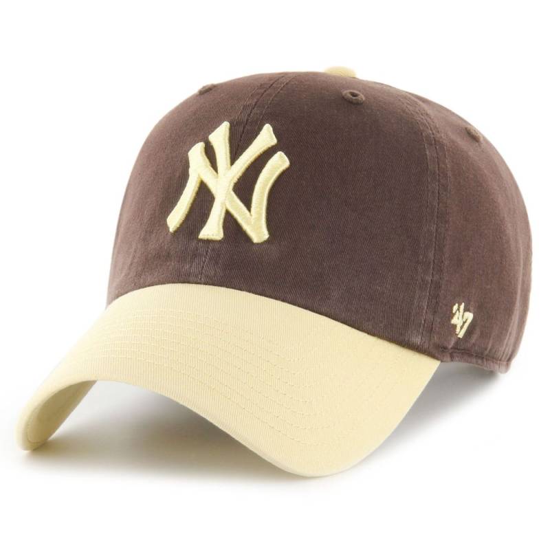 47 Brand Strapback Cap - CLEAN UP New York Yankees braun von 47 Brand