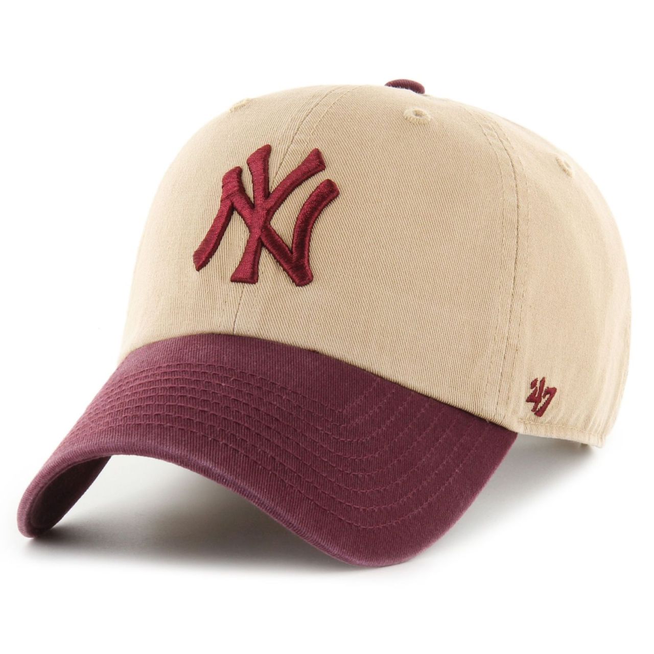 47 Brand Strapback Cap - CLEAN UP New York Yankees khaki von 47 Brand