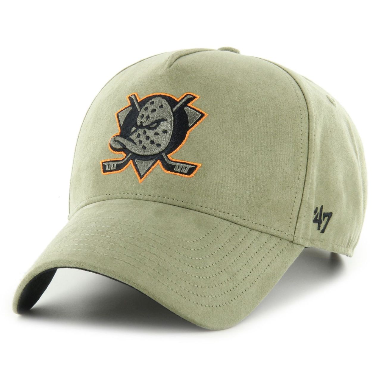 47 Brand Strapback Cap ULTRA SUEDE Anaheim Ducks oliv von 47 Brand