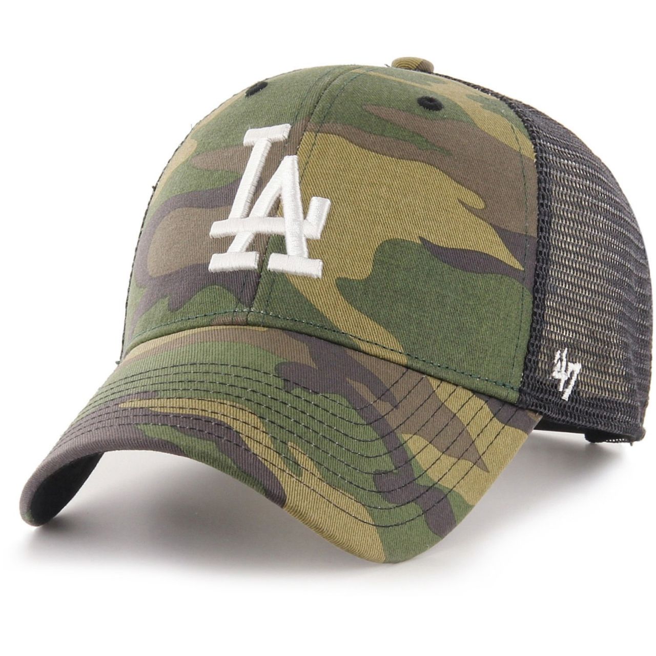 47 Brand Trucker Cap - BRANSON Los Angeles Dodgers wood camo von 47 Brand