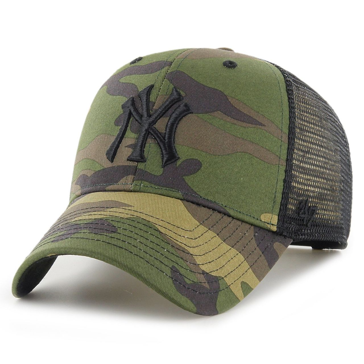 47 Brand Trucker Cap - BRANSON NY Yankees wood camo von 47 Brand