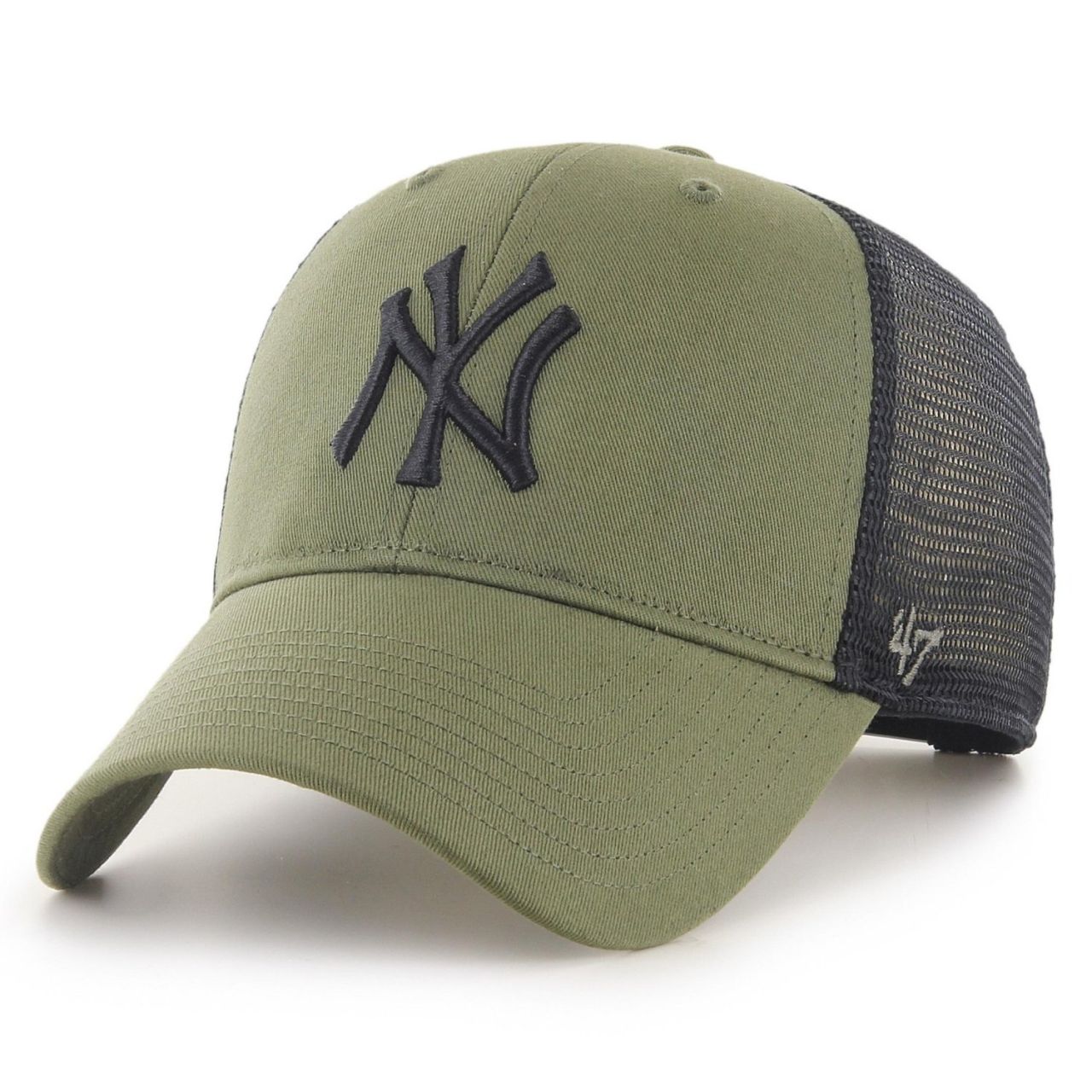 47 Brand Trucker Cap - FLAGSHIP New York Yankees wood oliv von 47 Brand