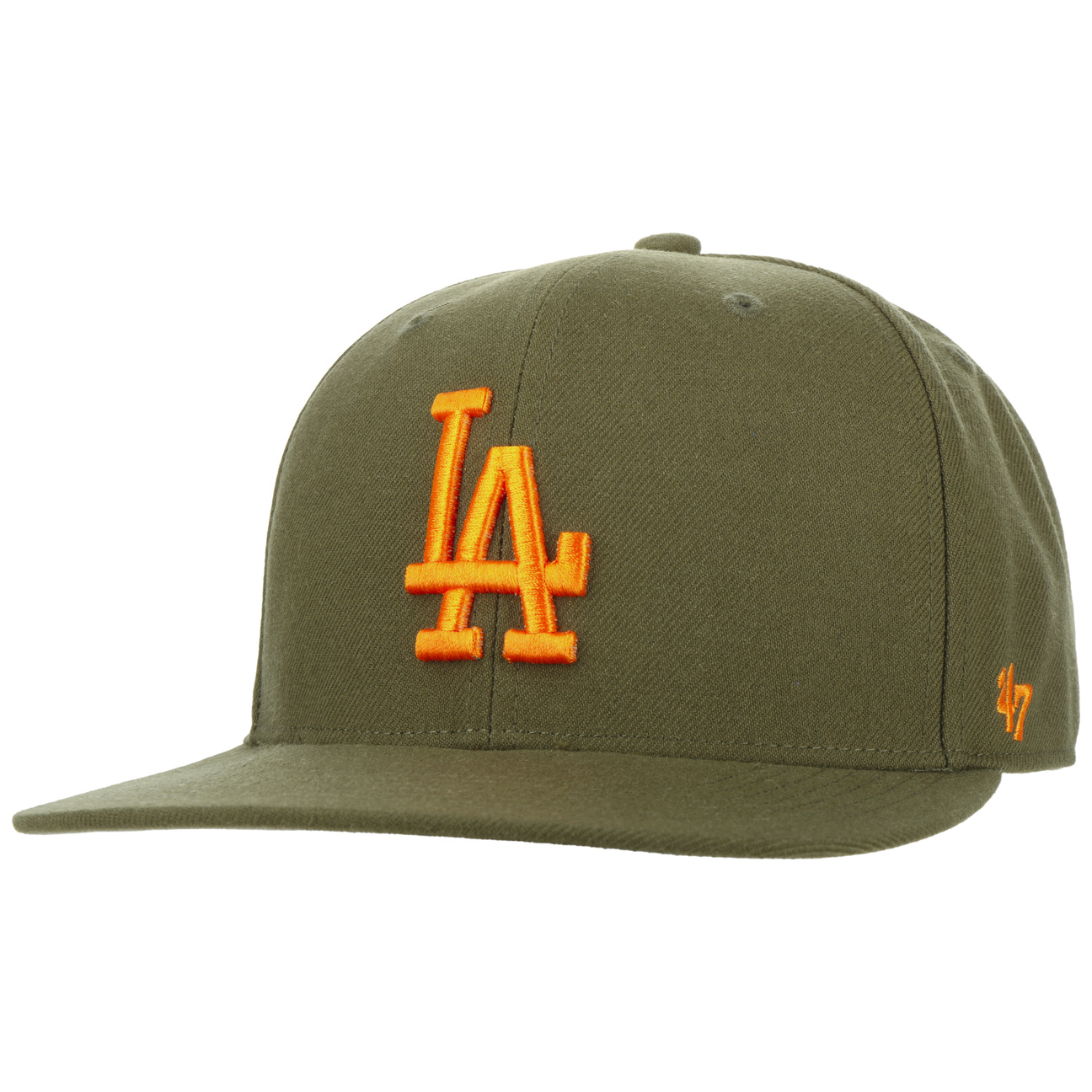 No Shot Flat Brim Dodgers Cap by 47 Brand von 47 Brand