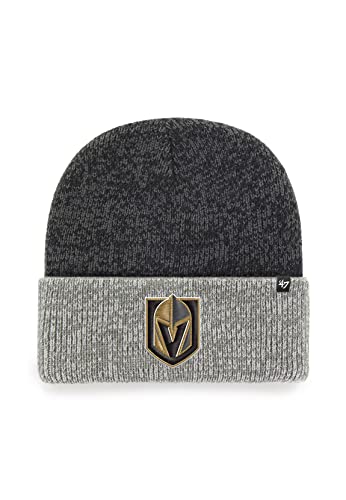 '47 Brand Beanie Vegas GOLDEN Knights H-TTBFZ31ACE-BK Schwarz Grau, Size:OneSize von '47