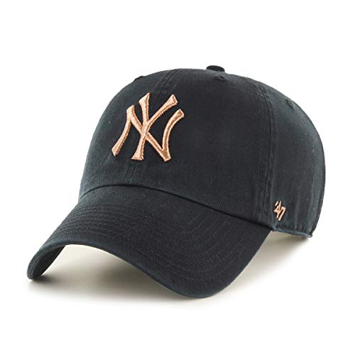 '47 Brand Clean Up Strapback NY Yankees MTCLU17GWS-BKB Schwarz Rose, Size:ONE Size von '47