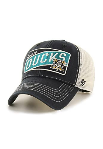 '47 Brand MVP Trucker Cap Anaheim Ducks H-SLSPT25GWP-BKA Schwarz Weiß, Size:OneSize von '47