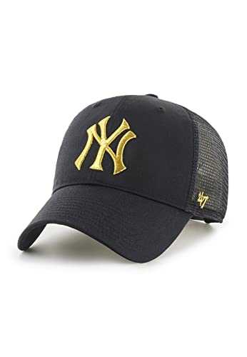 '47 Brand MVP Trucker Cap NY Yankees B-BRMTL17CTP-BK Schwarz Gold, Size:OneSize von '47