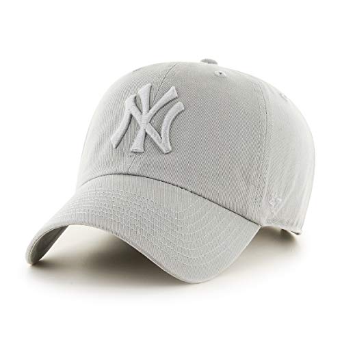 '47 Brand RGW17GWS Clean Up Tonal Strapback NY Yankees Grau Grau, Size:ONE Size von '47
