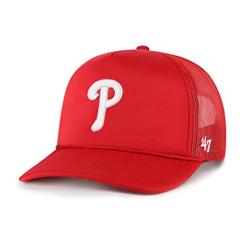 '47 MLB Unisex-Erwachsene Foam Mesh Trucker Snapback Verstellbare Mütze Cap, Philadelphia Phillies, Einheitsgr��e von '47