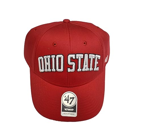'47 NCAA Erwachsene Herren MVP Wool Adjustable Hat, Rot/Ausflug, einfarbig (Getaway Solids), Einheitsgröße von '47