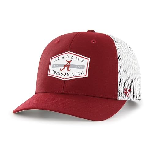 47 NCAA Herren Trucker Convoy Snapback verstellbare Mütze (Alabama Crimson Tide - Razor Red), Razor Red von '47