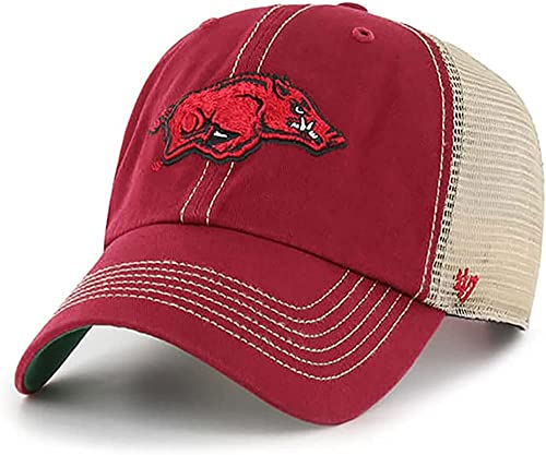 '47 NCAA Trawler Mesh Clean Up Adjustable Hat, Adult One Size Fits All, Arkansas Razorbacks dunkelrot, Einheitsgr��e von '47