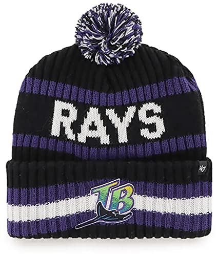 '47 Tampa Bay Rays Cooperstown Bering Strickmütze für Herren und Damen, Stretch-Passform, Schwarz, Team-Farbe, Logo, Schwarz '47 Tampa Bay Rays Cooperstown Bering Strickmütze für Herren und Damen, Stretch-Passform, Schwarz, Team-Farbe, Logo, Schwarz von '47