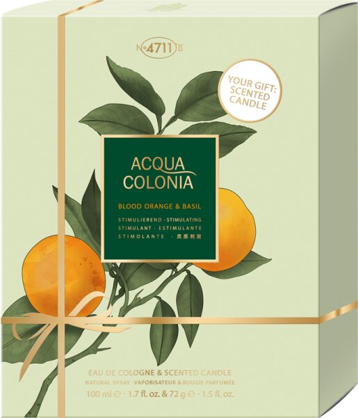 Aktion - 4711 Acqua Colonia Blood Orange & Basil Set (EdC100/Kerze) von 4711 Acqua Colonia