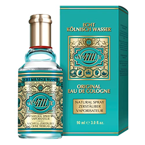 4711® Echt Kölnisch Wasser | Eau de Cologne 90ml Natural Spray Vaporisateur - Duftklassiker im ikonischen Flakon - charakteristischer Duft - unisex - wohltuend für Körper, Geist und Seele von 4711