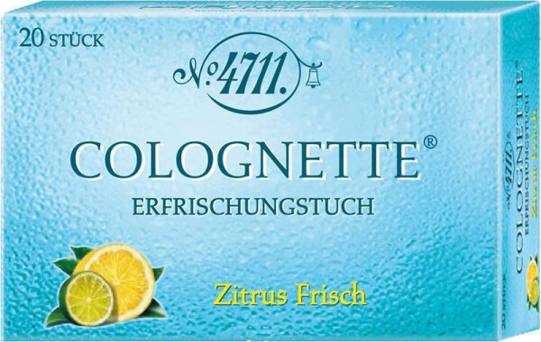 4711 Echt Kölnisch Wasser Colognette Erfrischungstücher 20 Stk. von 4711