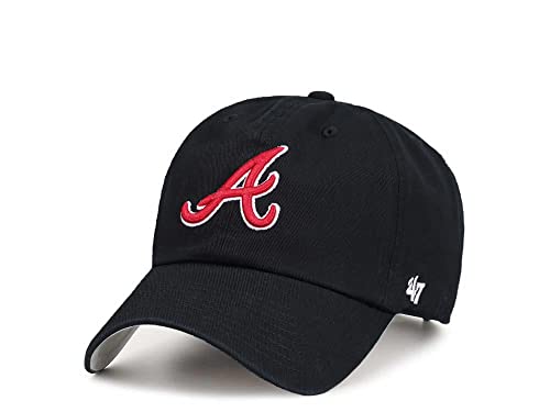 47Brand Atlanta Braves Black Ballpark Clean up Strapback Cap von 47Brand