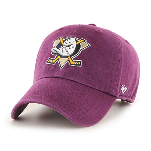 '47 Brand Adjustable Cap - CLEAN UP Anaheim Ducks Plum lila von '47