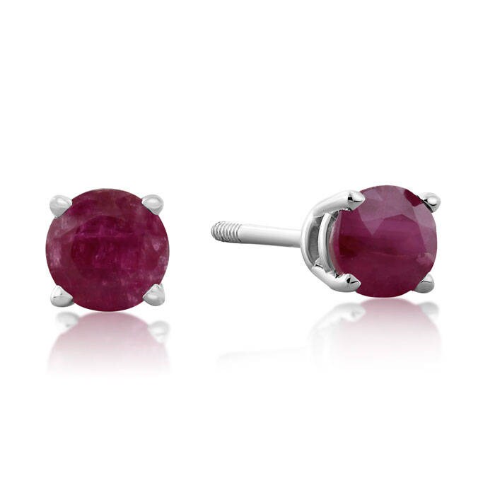 0.60Ct Rubin Ohrstecker in 14K Weiss Oder Gelb Gold Fill von 47thStreetJewelry
