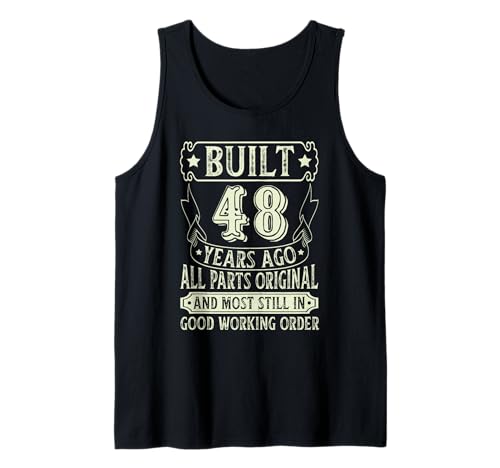 Herren Vintage Limited Edition Lustiges Geschenk zum 48. Geburtstag Tank Top von 48 Jahre alter Vintage 48. Geburtstagsgeschenke
