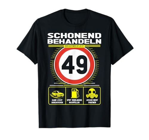 49 Geburtstag Mann Geschenk Männer 49 Jahre Spruch Lustiges T-Shirt von 49. Geburtstag Geschenk Spruch Oldtimer 49 Jahre