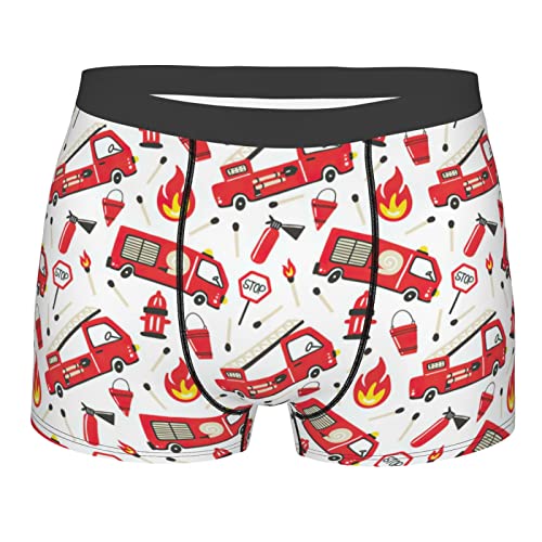 494 Boxershorts Thema Feuerwehr Männer Unterwäsche Bequeme Boxershorts Für Männer Hipster Herren Unterwäsche Für Ehemann, Mann, Junge XL von 494