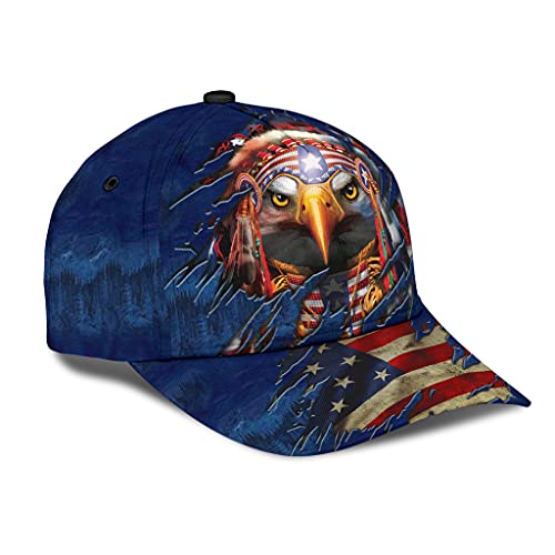 494 Capatmungsaktive Mütze Eagle Blue Usa-Flagge Golf Hüte Unisex Baseball Kappe Original Baseball Cap Für Herren, Tennis, Damen von 494