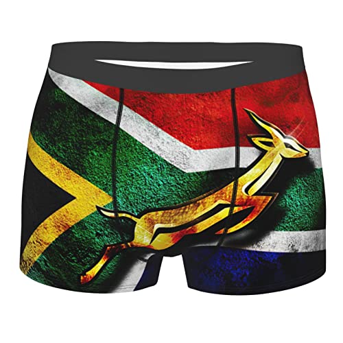 494 Retroshorts Boxer Südafrika-Flagge Herren Unterwäsche Funny Boxershorts Mikrofaser Boxer Short Unterhose Für Mann, Liebhaber, Ehemann M von 494