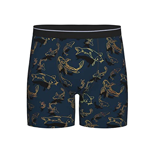 494 Unterwäsche Koi Fisch Japanisch Unterhosen Männer Mikrofaser Boxershorts Herren Bequeme Unterwäsche Short Für Mann, Geschenk, Ehemann L von 494