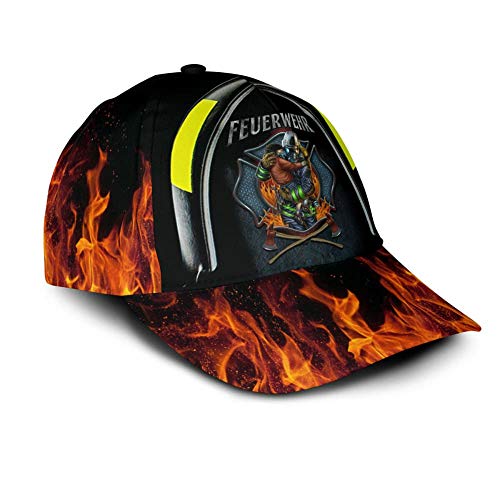 Herren Damen Basecap Feuerwehrmann Feuerwehr 3D Gedruckt Distressed Basecap Verstellbar Baseball Cap Mode Hip-Hop-Hut Für Sport Angeln Draussen von 494