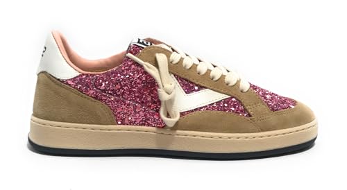 Schuhe 2B12 Sneaker JRPlay, Jrplay 137 Leder Beige Glitter Pink, 38 EU von 4B12