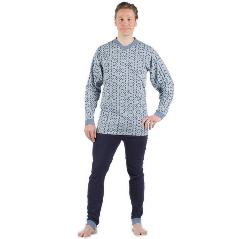 4CARE Schlafoverall 4Care Herren-Hansop-Overall lang 1081 mit Bein- un von 4CARE
