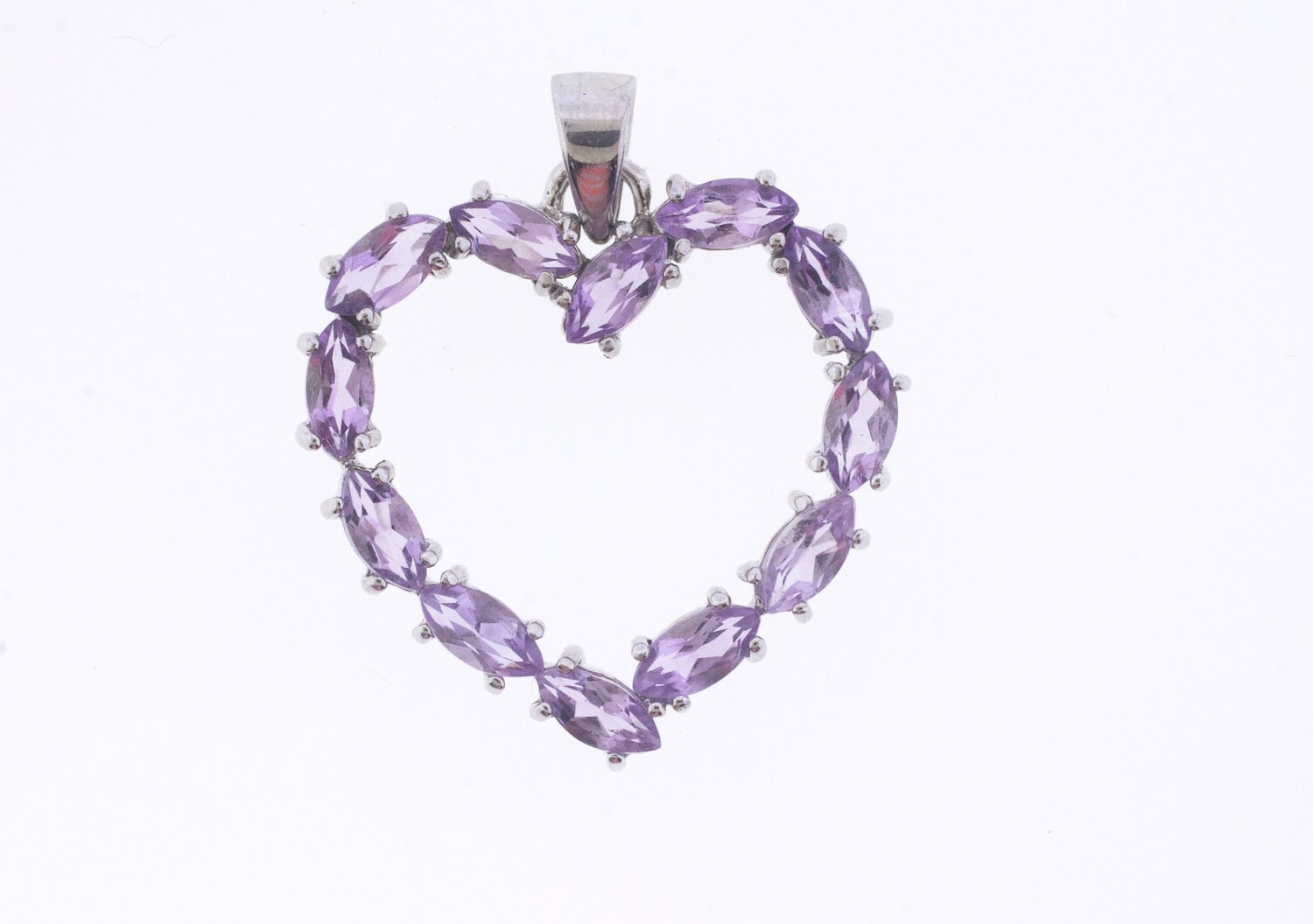 Amethyst Marquis Herz Anhänger Mit Kette Amethyst Marquis Herz Anhänger Mit Kette von 4DloveofJewelry14