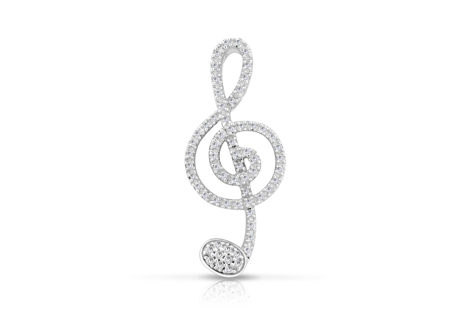 sterling Silber G-Clef Musiknote Diamant Anhänger sterling Silber G-Clef Musiknote Diamant Anhänger von 4DloveofJewelry14