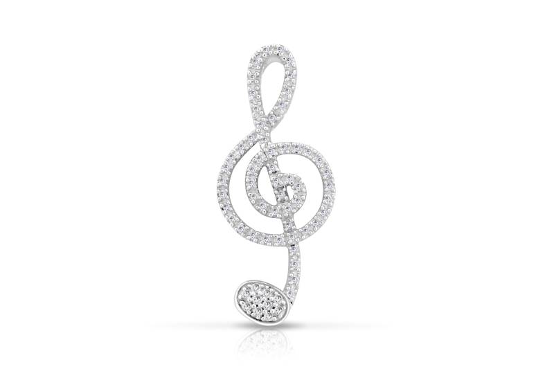 sterling Silber G-Clef Musiknote Diamant Anhänger sterling Silber G-Clef Musiknote Diamant Anhänger von 4DloveofJewelry14