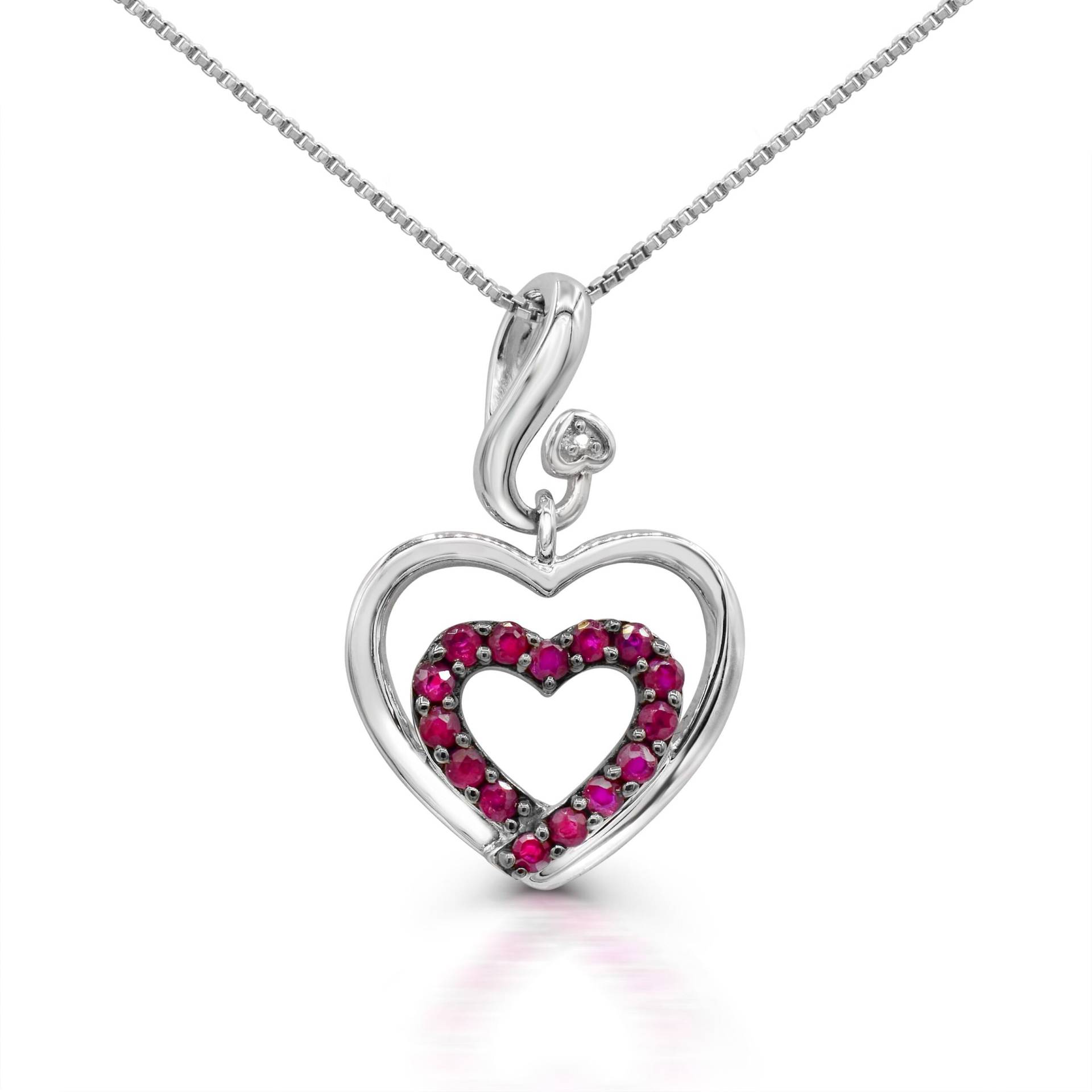 sterling Silber Herz Anhänger Mit Kette sterling Silber Herz Anhänger Mit Kette von 4DloveofJewelry14