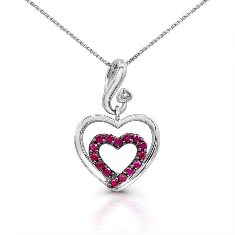sterling Silber Herz Anhänger Mit Kette sterling Silber Herz Anhänger Mit Kette von 4DloveofJewelry14